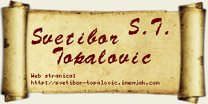 Svetibor Topalović vizit kartica